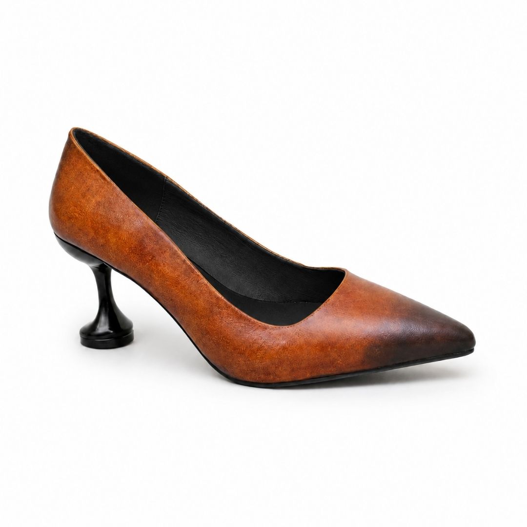 Women’s Heels Vintage Hand-Painted Patina