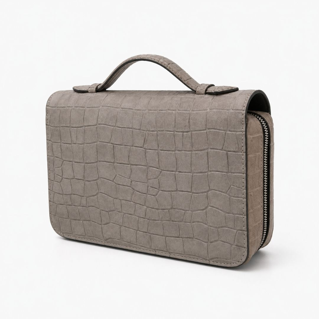 Genuine Leather Men's Hand Clutch – Crocodile Texture