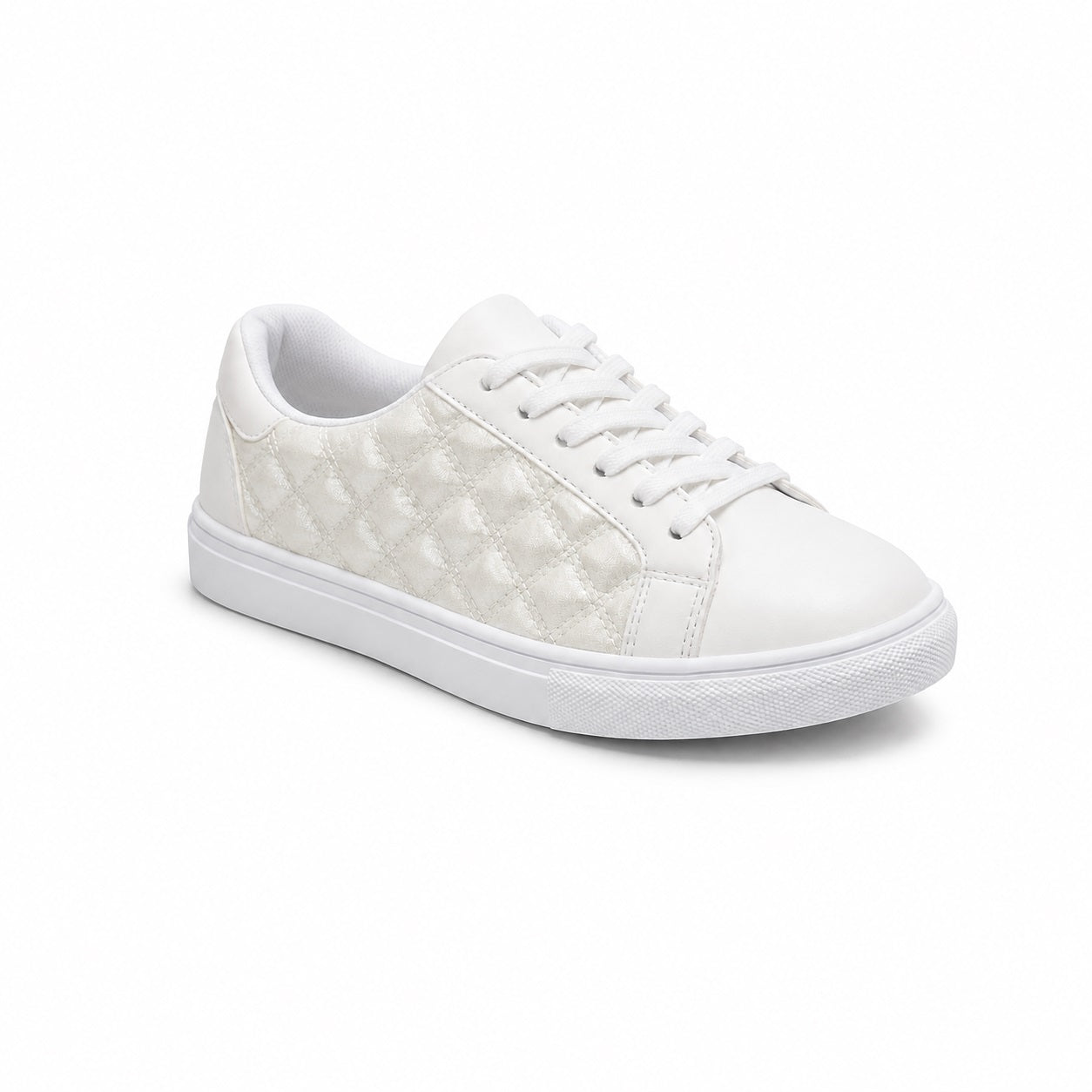 Women’s Quilted Shiny Sneakers