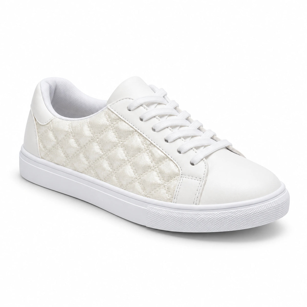 Women’s Quilted Shiny Sneakers